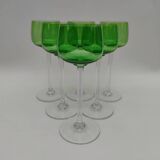 6 Grands verres en cristal de baccarat.