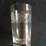 6 engraved crystal glasses