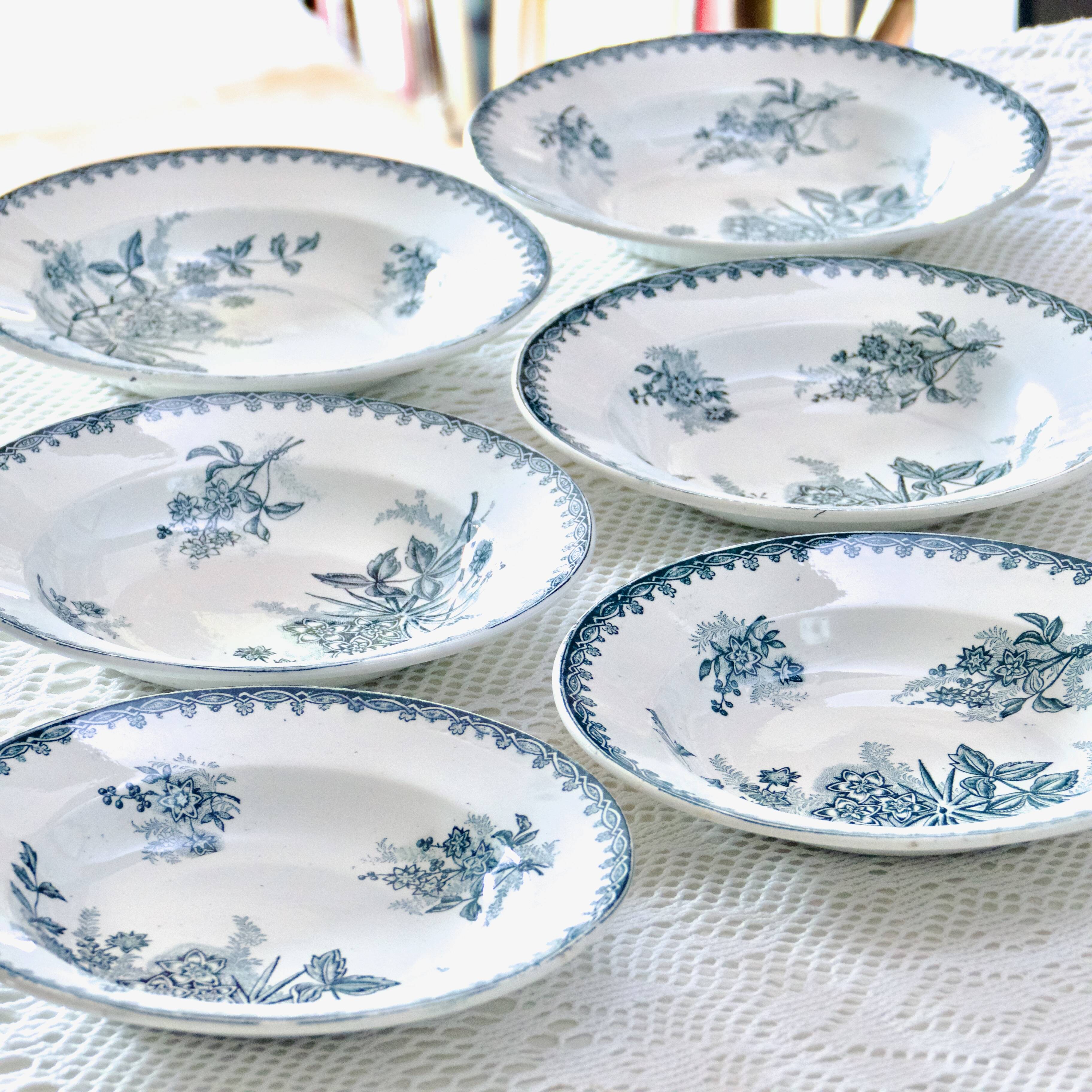 Old ironstone plates from St Amand "Margot" collection