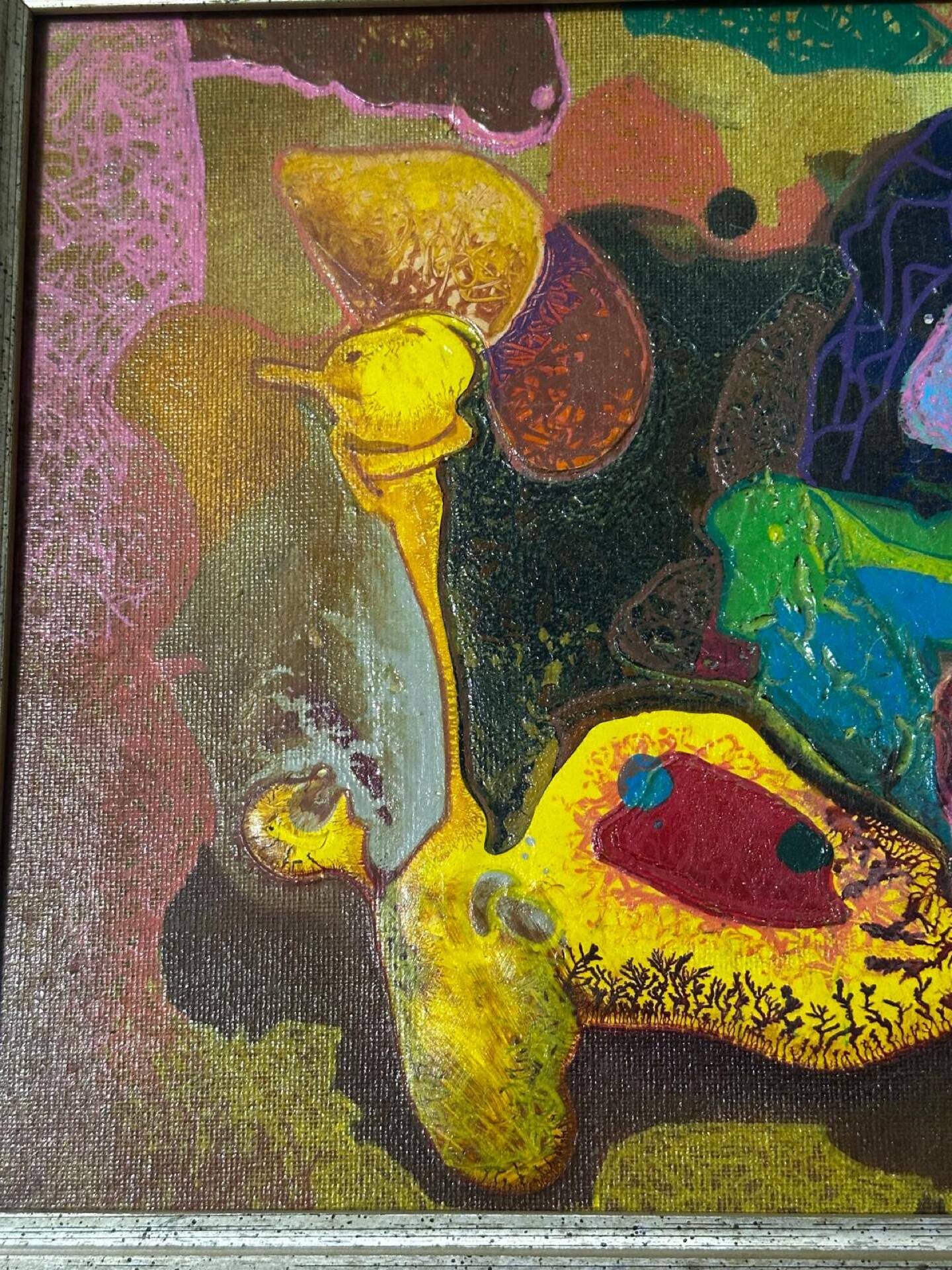 Bernard Ledain (1944–2024) – Abstract painting mixed media on canvas