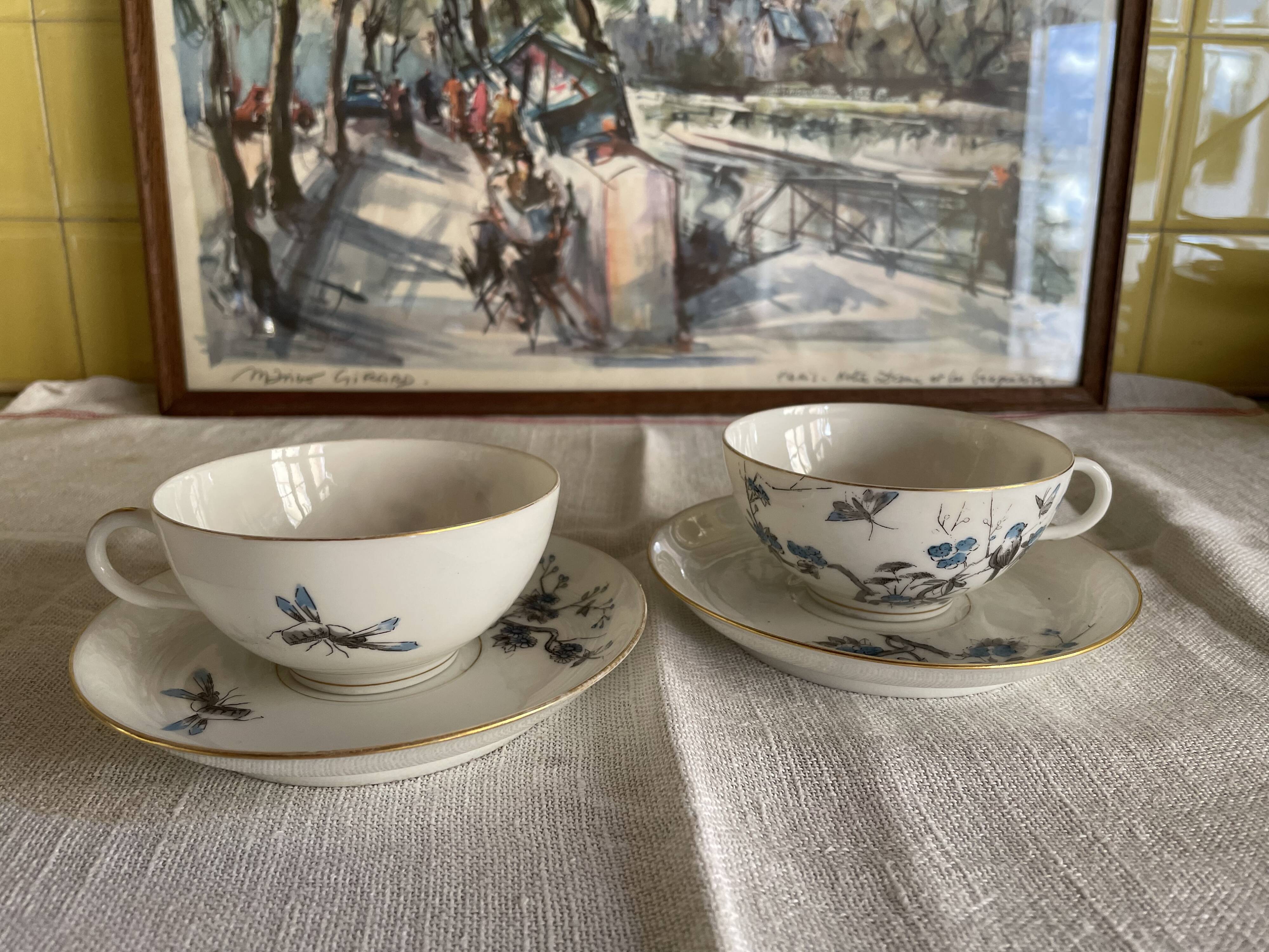 Fine porcelain tea cups