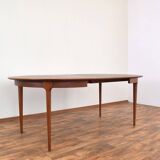 Table à manger extensible en teck danois du milieu du siècle, années 1960.