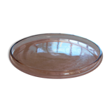 Plateau en verre rose