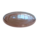 Pink glass plate