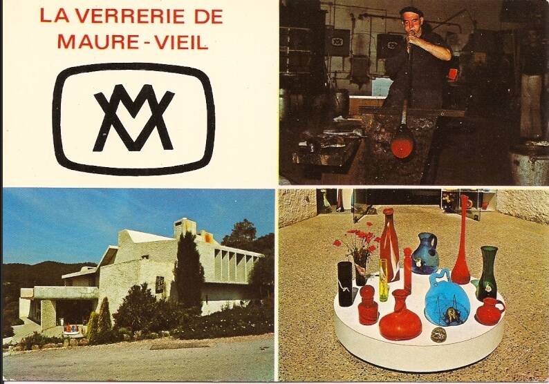 Vase in blown glass Maure Vieil