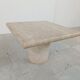 Angelo Mangiarotti Travertine side Table for Up&Up, Italy