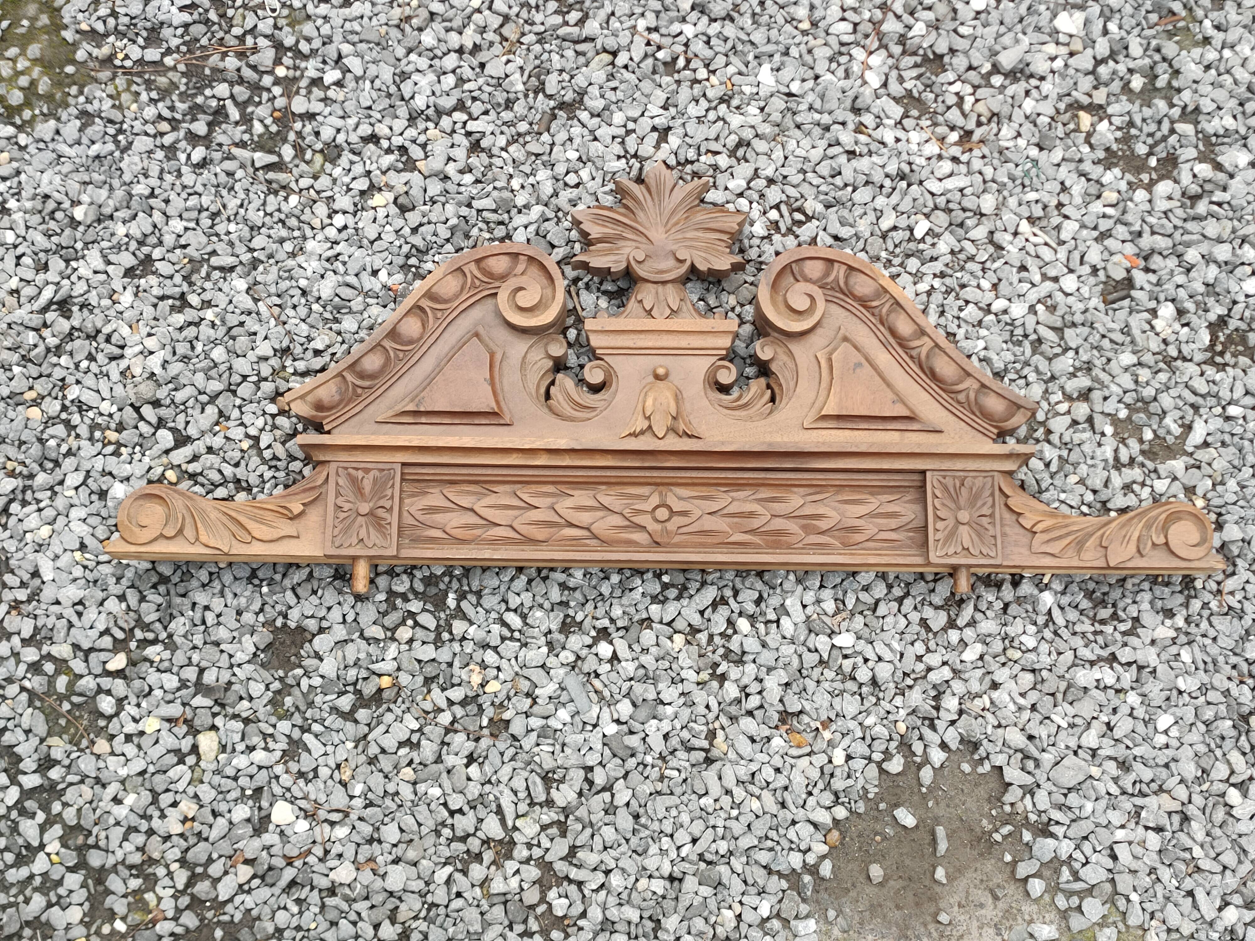 Ancient walnut pediment