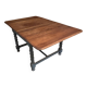Farm table with twisted legs and 2 drop leaves.