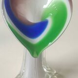Vase Soliflore Fleur d Arum Design en verre d Art soufflé Murano/Jack in the Pulpit. Haut 20 cm