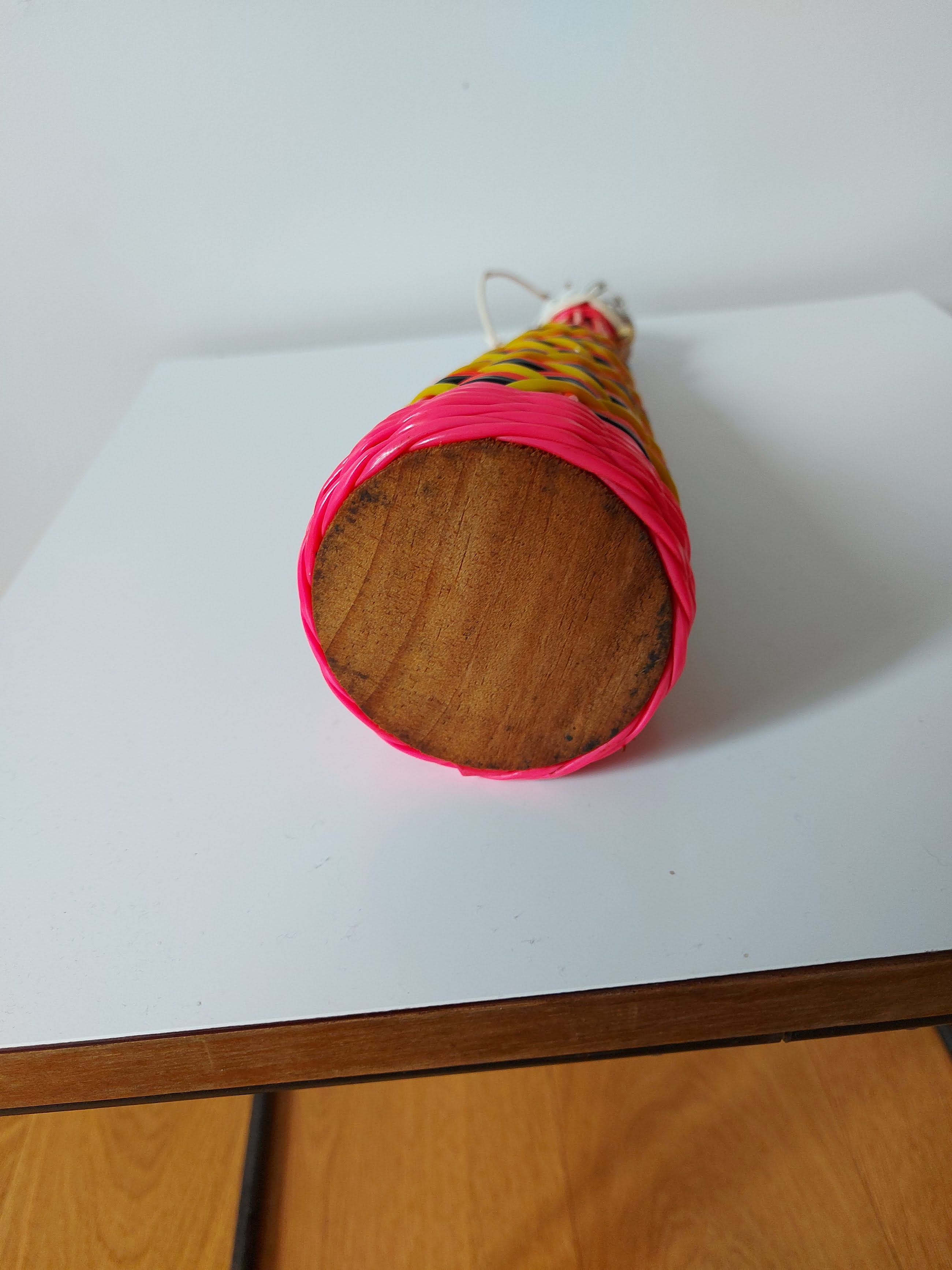 Vintage scoubidou bottle