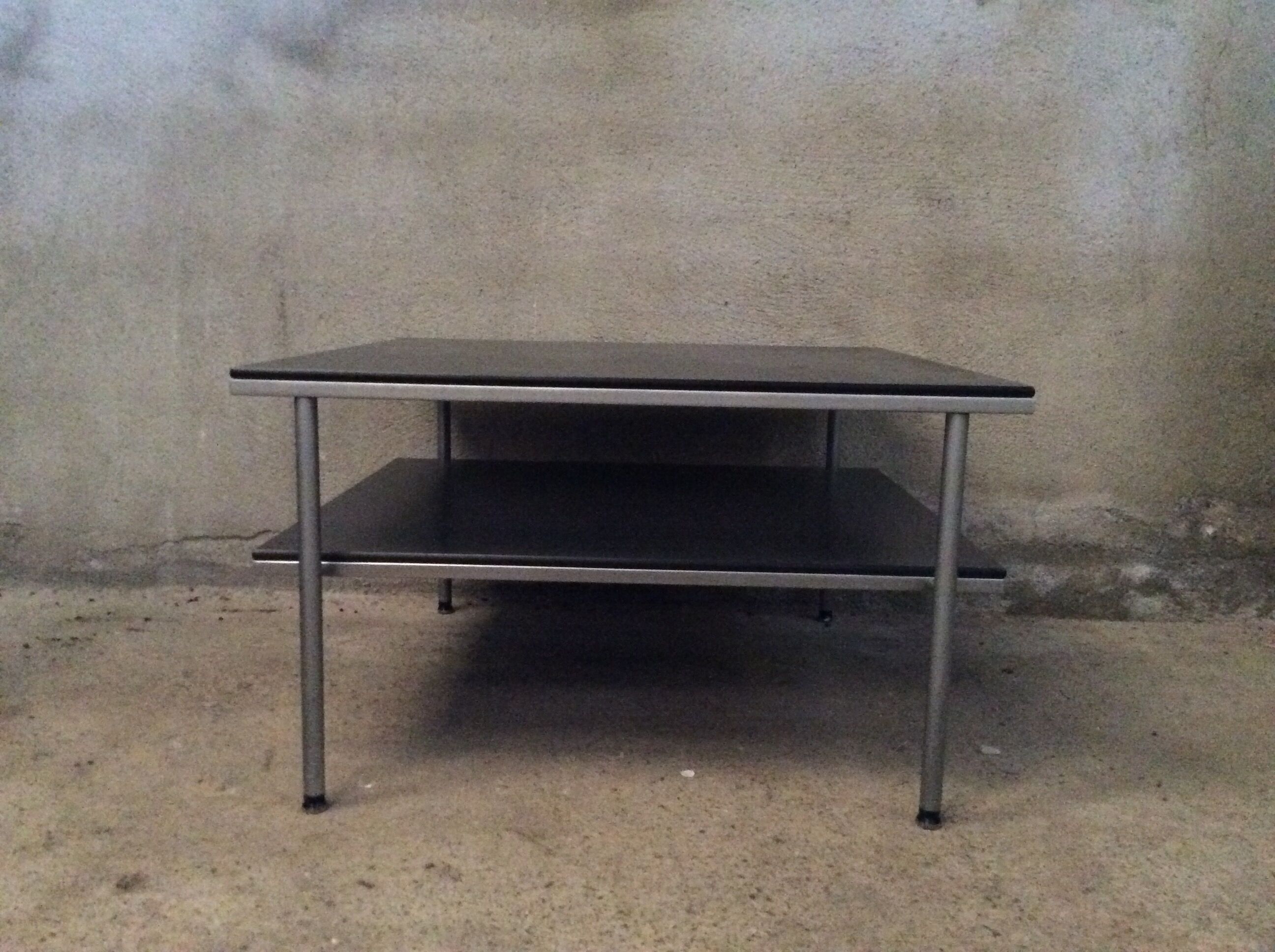 Kron grey metal square coffee table