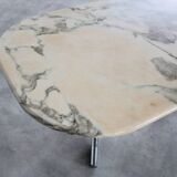 Table basse vintage | tableau | marbre | suède (2)