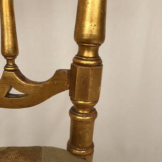 Napoleon III period gilded wood chair