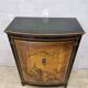 Vintage Chinese cabinet with gold leaf, flowers and peacock/ bohemian