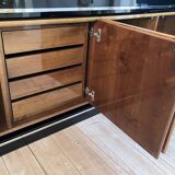 Willy Rizzo burl walnut sideboard from the 1970s