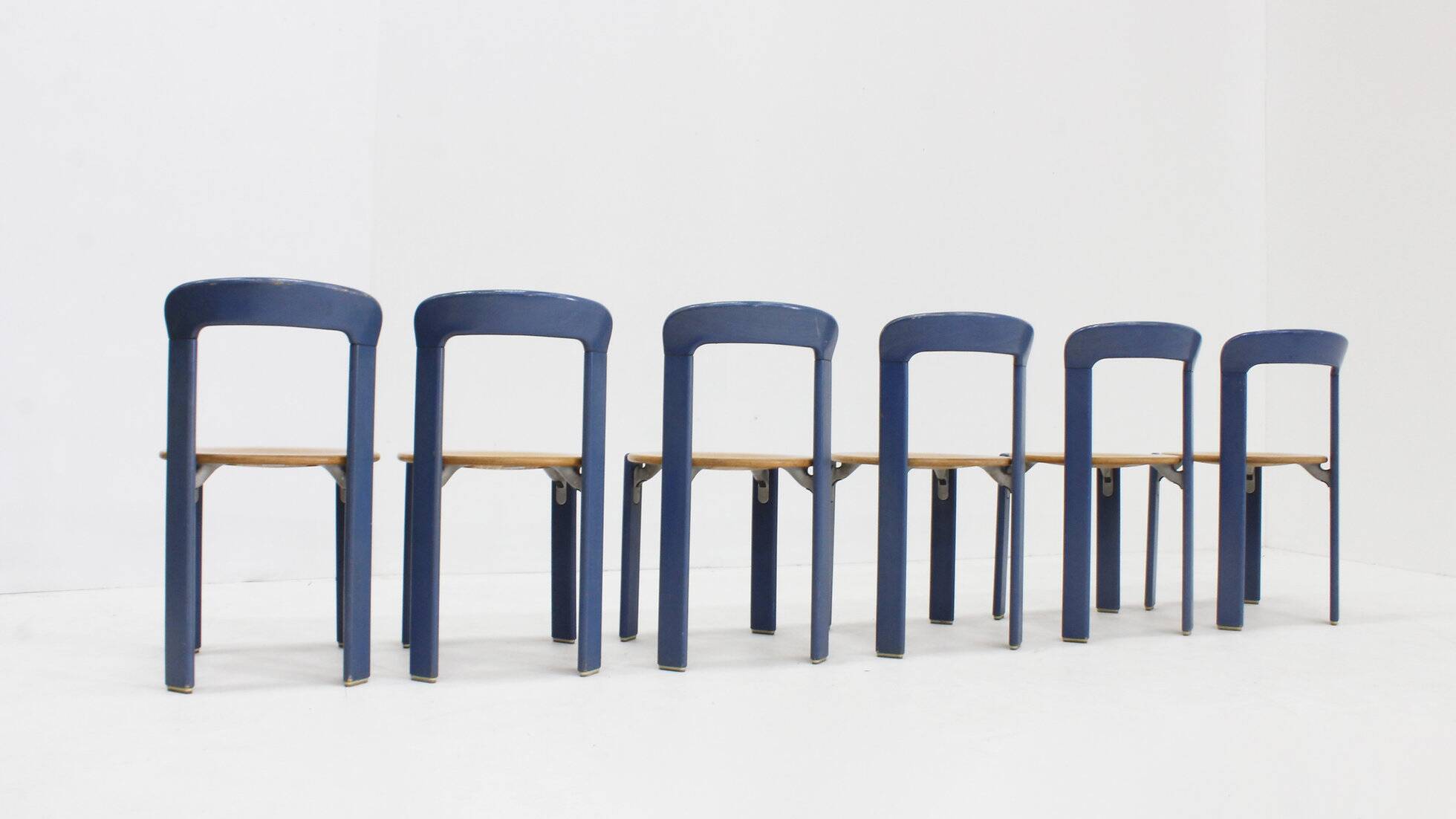 Vintage Bruno Rey dining chairs model 3300 set of 6