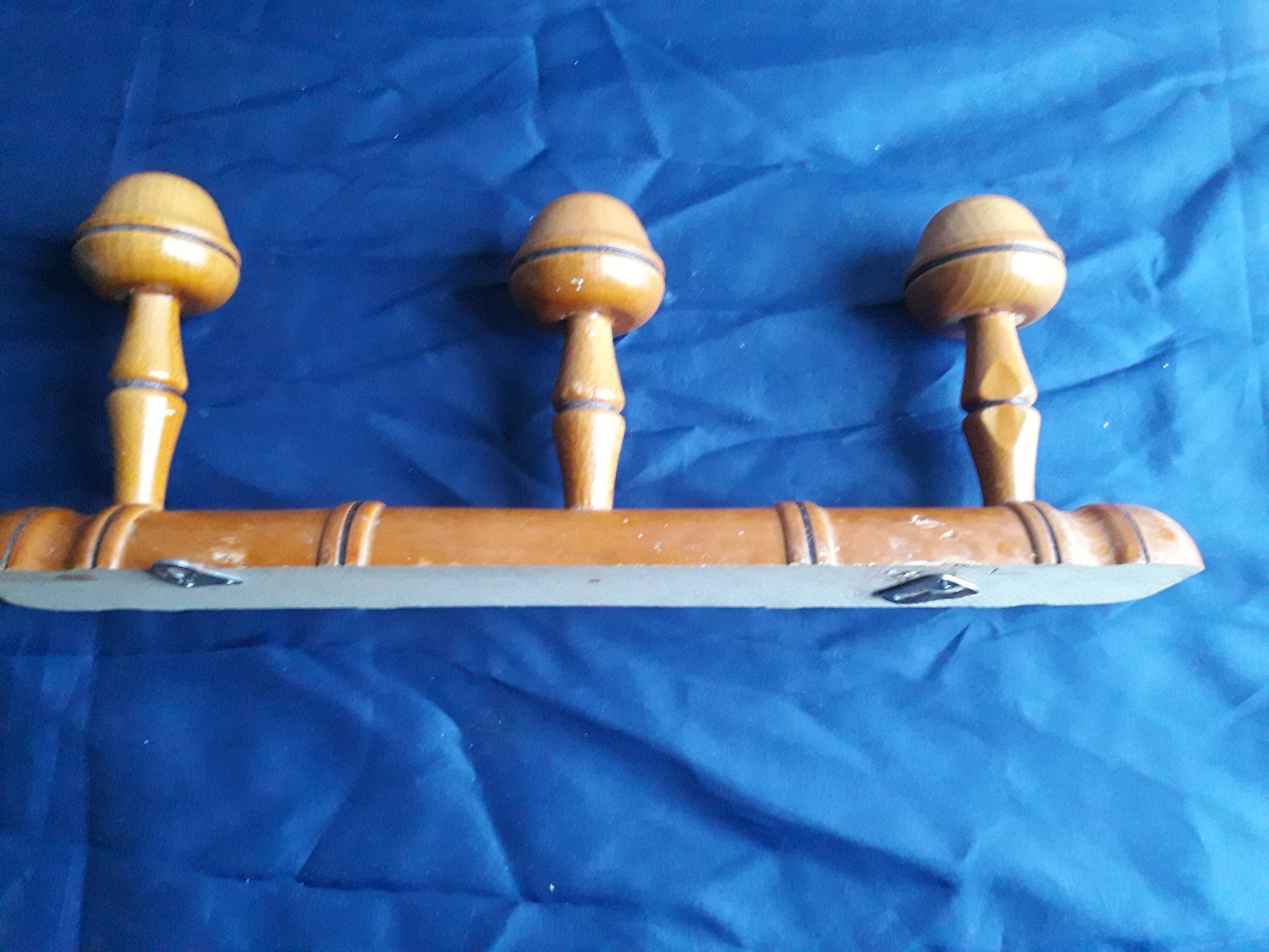 3 wooden coat rack
