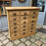 Oak craft cabinet with drawers