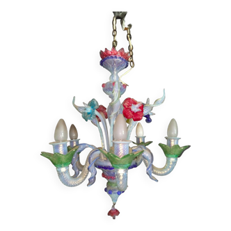 Murano blown glass chandelier