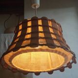 Scandinavian teak pendant light, made in the GDR, 1960s