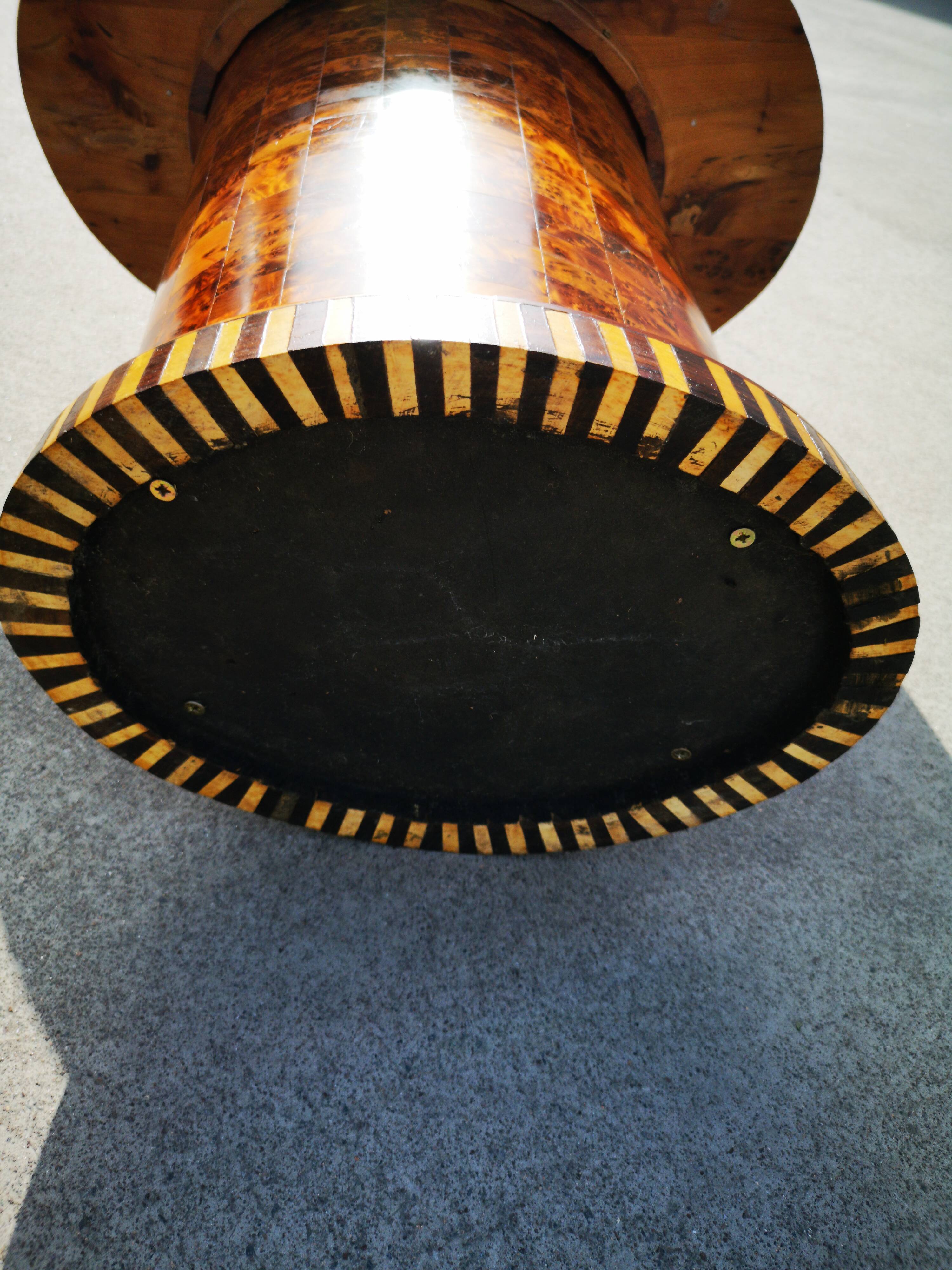 Side table in marquetry