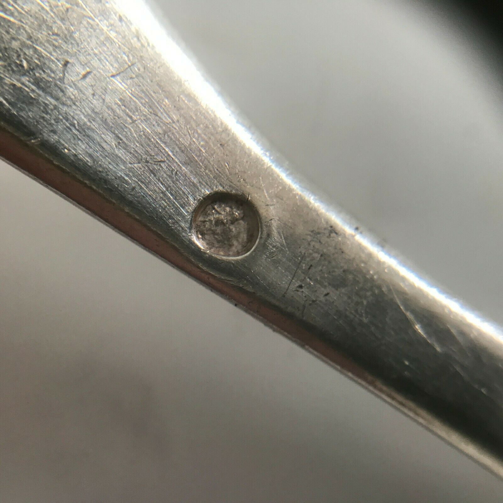 Covered solid silver single-flat punch big old warranty 1819-38