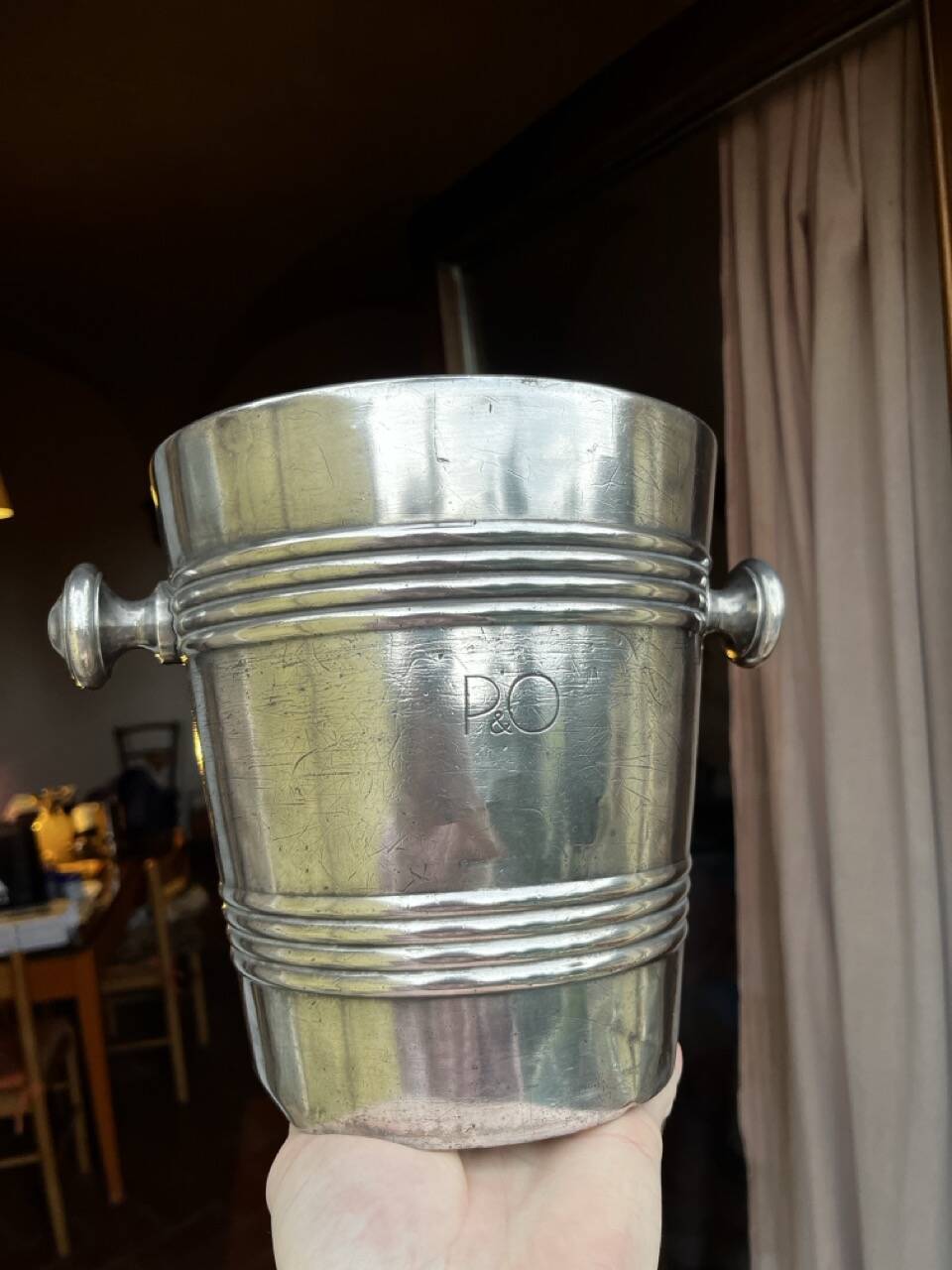 English Art Deco silver plated champagne bucket cooler Mappin & Webb, anni '30