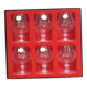 Very Pretty Set of 6 Arques Crystal Cognac and Brandy Glasses