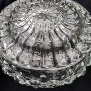 Round ceiling light or wall light in molded glass