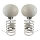 Set of two lamps spring vintage oval globes