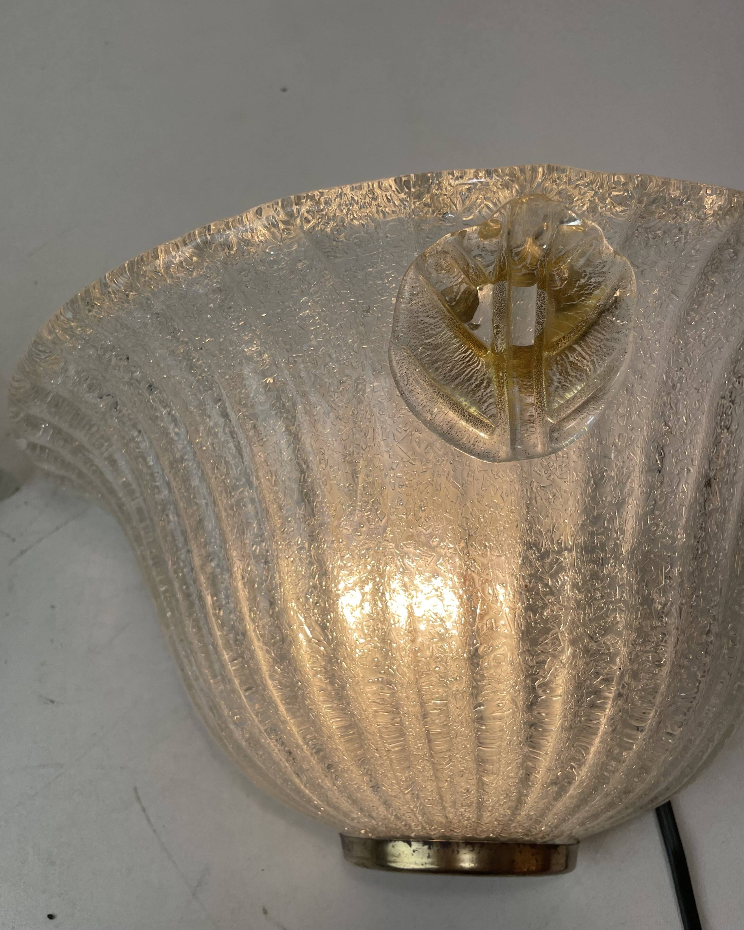 Pair of Murano Graniglia Wall Lamps att. To Italamp, Italy, 1980s