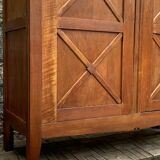 Vintage solid oak cross-braced wardrobe 1940