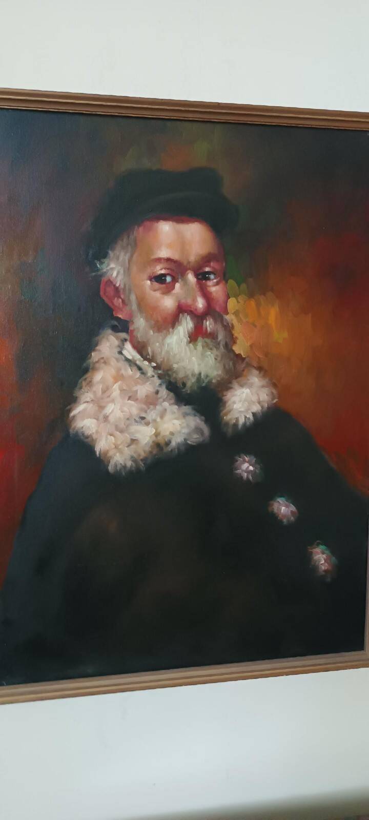 Peinture, portrait signée P. Caputo, années 60-70