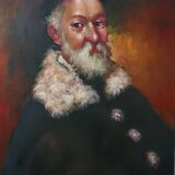 Peinture, portrait signée P. Caputo, années 60-70