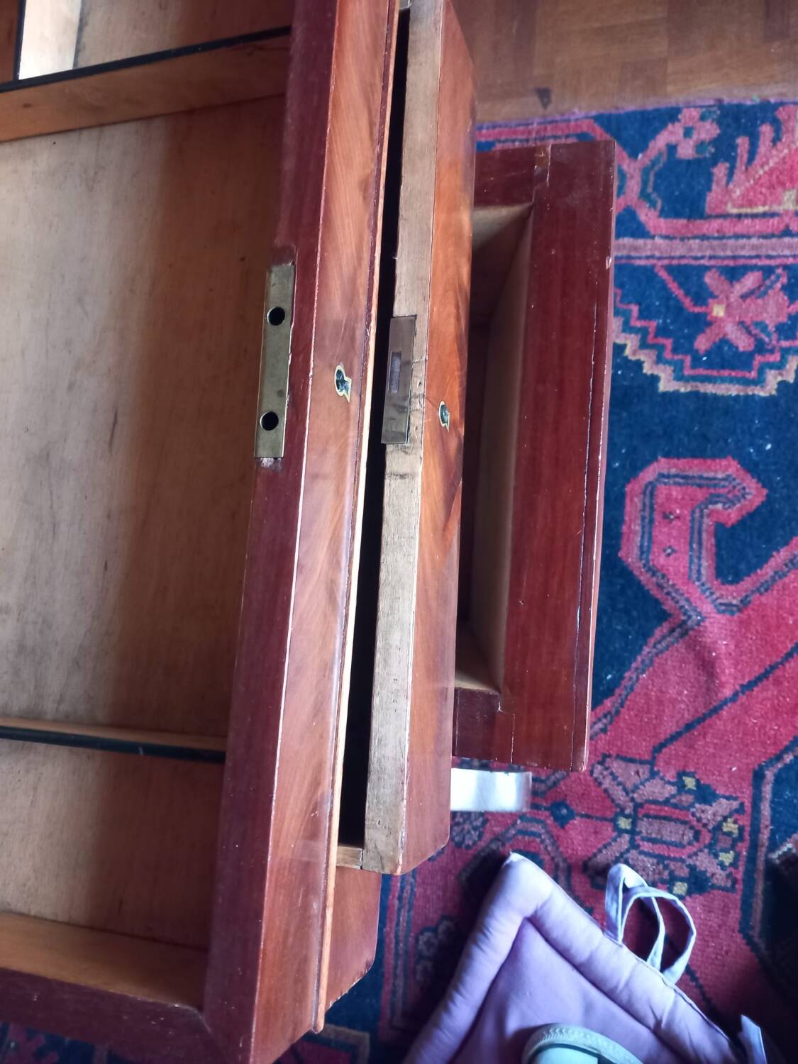 Mahogany work table, Louis Philippe period