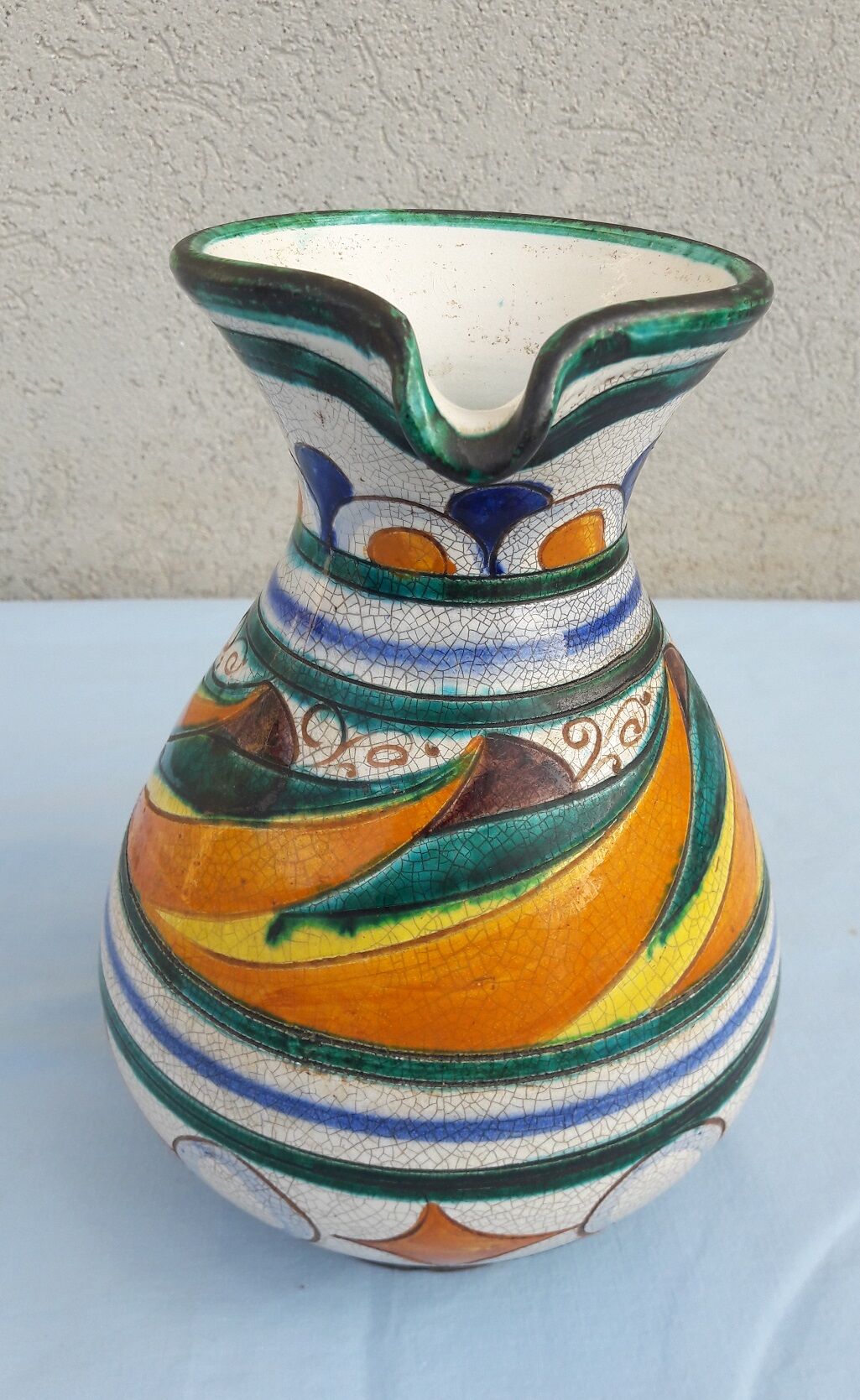 Italian ceramic pitcher