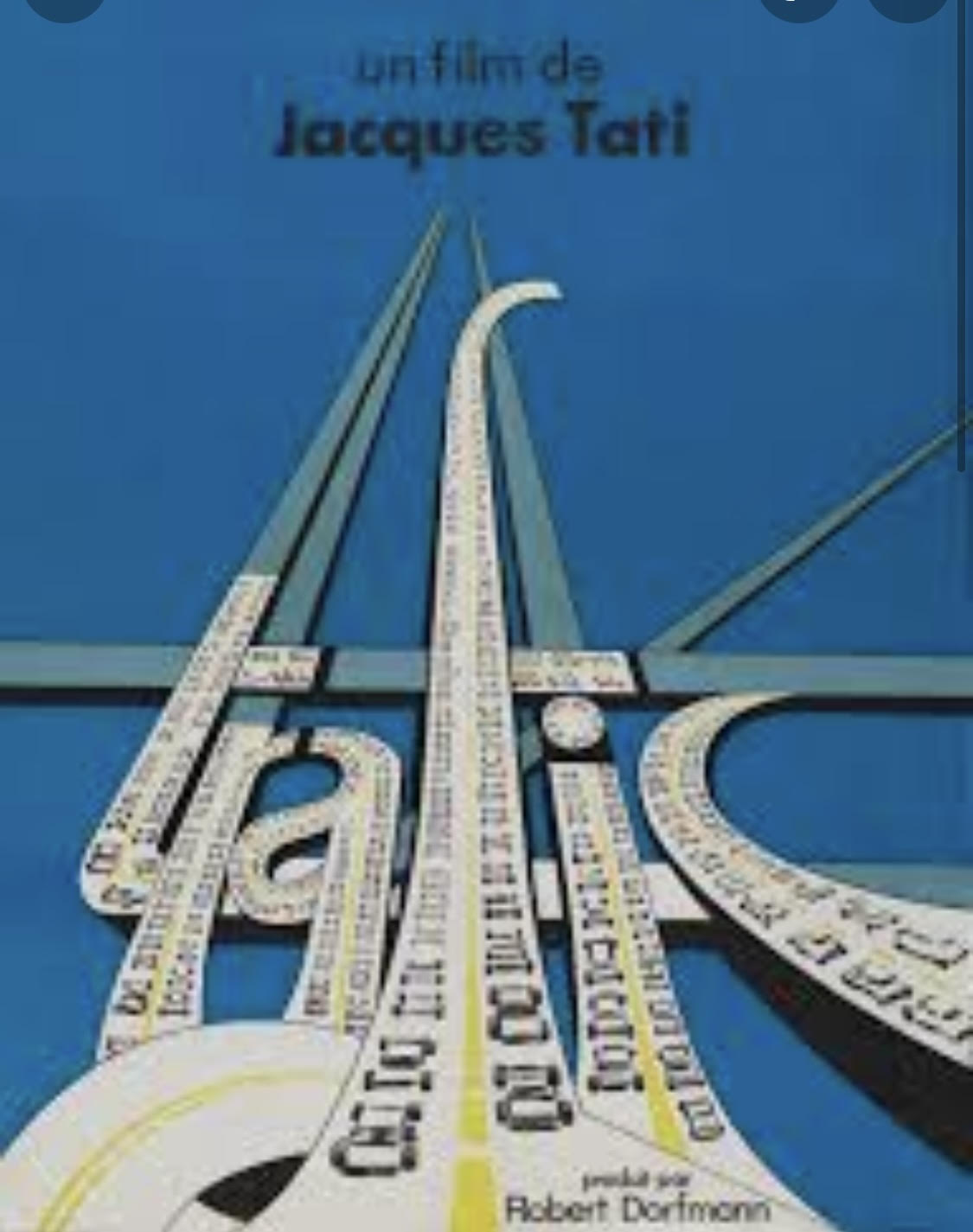 Affiche originale du film ´trafic’ de Jacques Tati m. hulot