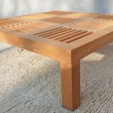 Coffee table 9 openwork checkerboards in solid beech