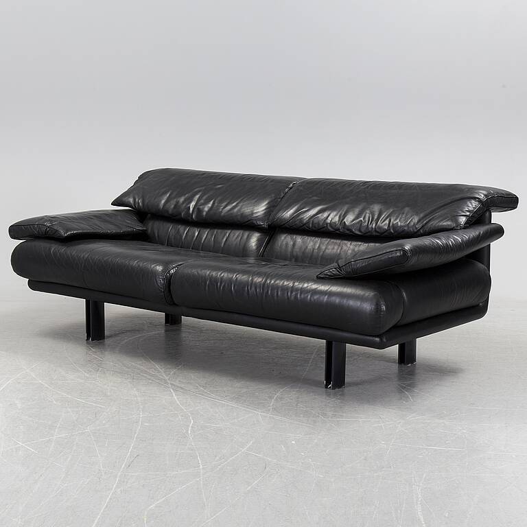 ALANDA sofa BLACK LEATHER B&B