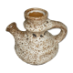 Ceramic pitcher fat lava greige and brown