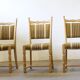 Brutalist Danish Modern Oak Dining Chairs in the style of Henning Kjærnulf