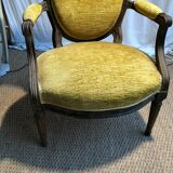 Louis XVI period medallion armchair