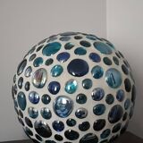 Glass and concrete ball lamp