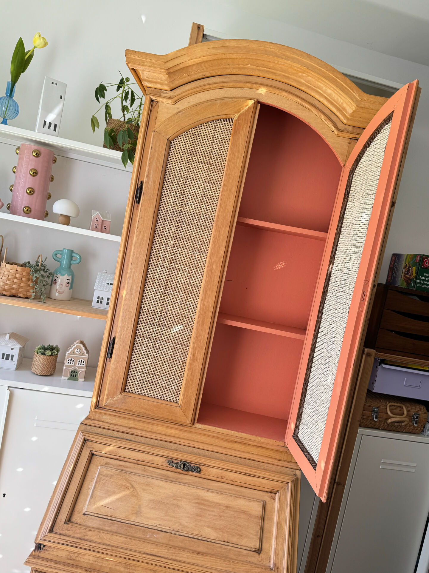 Vintage secretary desk - storage cabinet