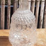 Glass floral carafe
