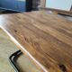 Industrial metal and wood coffee table