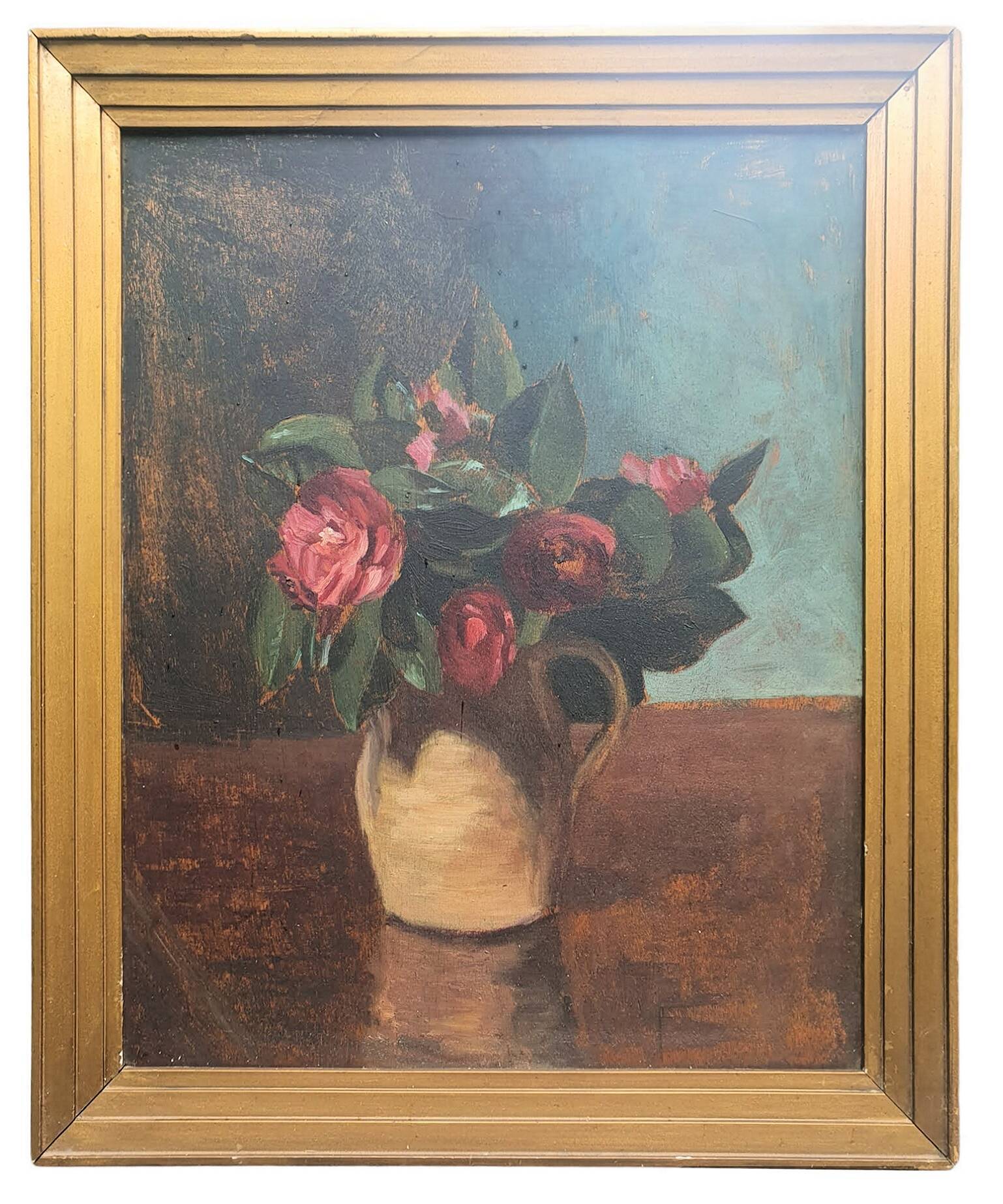 Oil painting bouquet of flowers