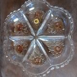 Crystal dish with compartments