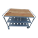 Metallic trolley with wheels, 3 levels with wooden top.