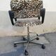 Vintage leopard fabric office chair